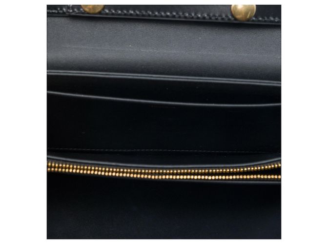 Céline Borsa a tracolla Celine Trapeze Strass Triomphe in pelle di vitello lucida nera Nero - vista 4