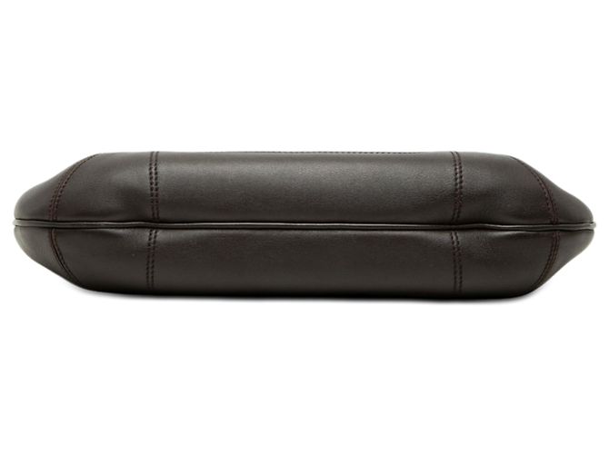 Salvatore Ferragamo Ferragamo Borsa Hobo Gancini in pelle di vitello marrone Marrone scuro - vista 3
