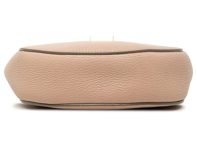 Chloé Borsa a tracolla Drew in agnello martellato marrone Carne - vista 3