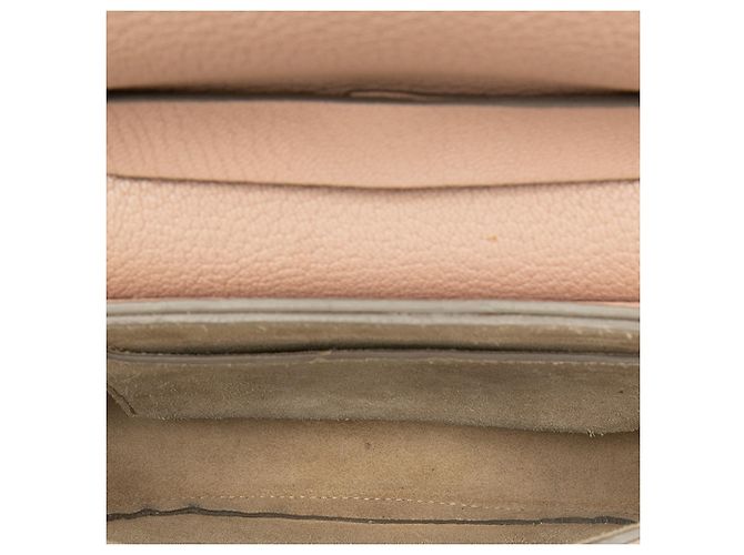 Chloé Borsa a tracolla Drew in agnello martellato marrone Carne - vista 4