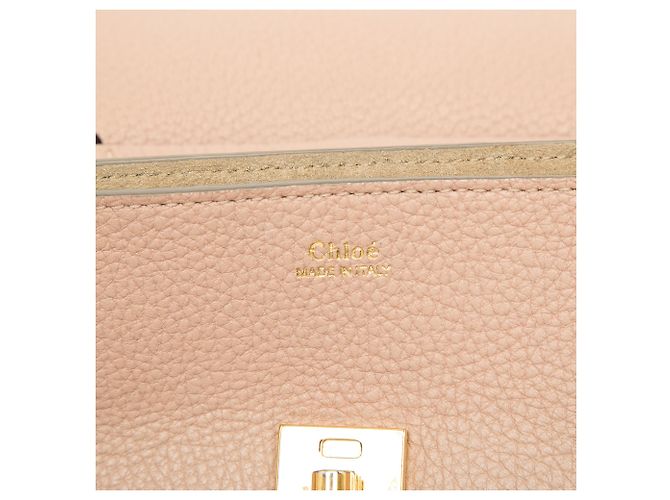 Chloé Borsa a tracolla Drew in agnello martellato marrone Carne - vista 5