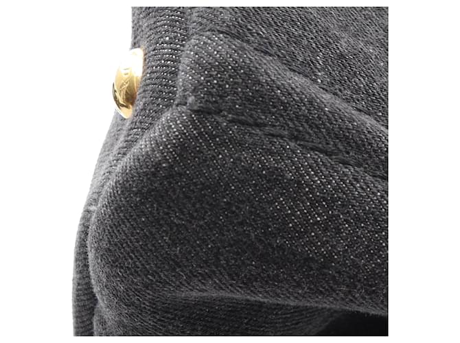 Borsa Prada Gray Small Canvas Canapa Logo Marrone - vista 8