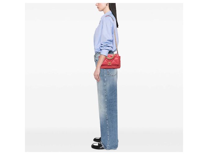 Chanel Pink Medium Lambskin 19 Flap - view 6