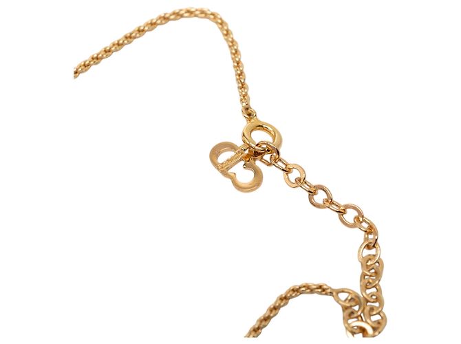 Dior Gold CD Logo Twist-Rundanhänger Halskette, vergoldet Golden - Ansicht 4