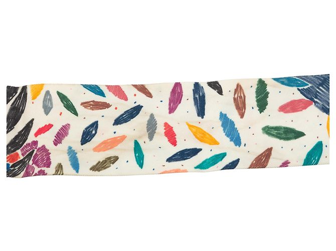 Sciarpa Twilly in seta Hermès Blue Chacun Fait Son Nid - vista 6