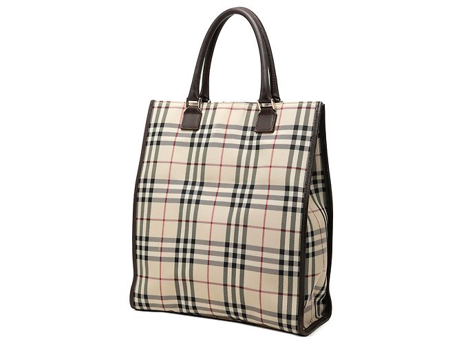 Burberry Beige House Check Canvas Tote - Ansicht 2