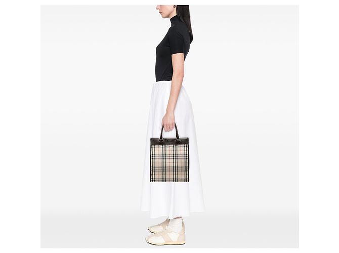 Burberry Beige House Check Canvas Tote - Ansicht 6