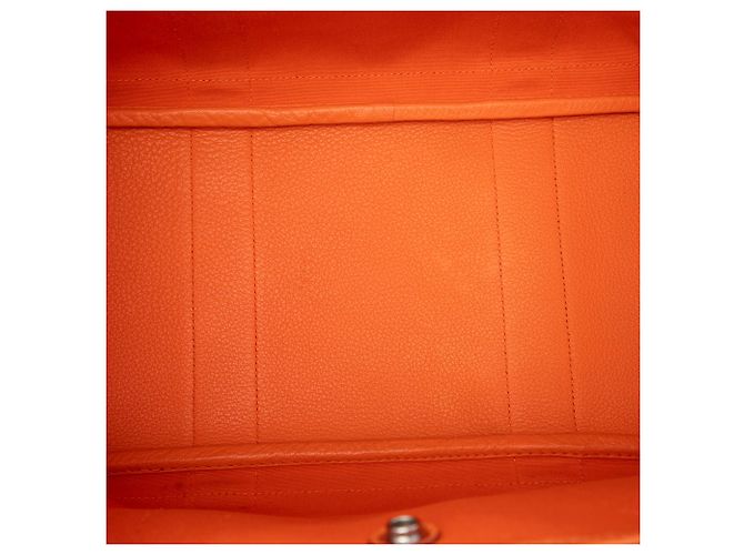 Hermès Garden Party 36 in Toile Orange e Negonda Arancione - vista 4