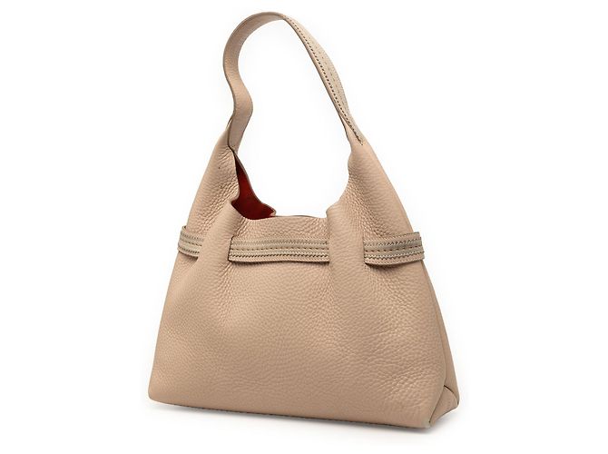 Salvatore Ferragamo Bolsa de ombro Ferragamo em couro granulado marrom Carne - vista 2