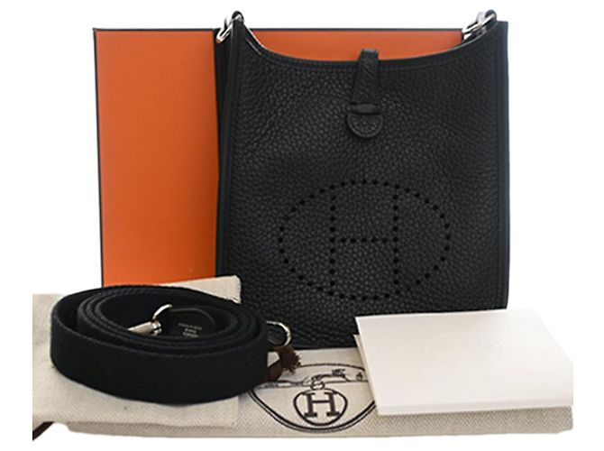 Hermès Black Clemence Evelyne 16 Amazone Nero - vista 13