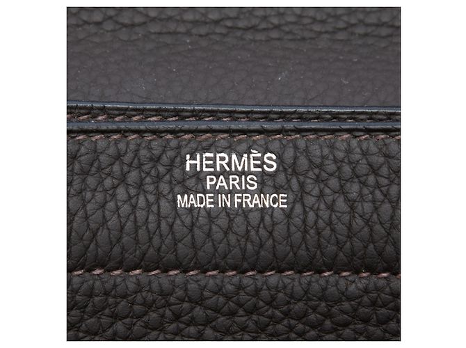Hermès Borsa Togo Sac A Depeches Verso 38 Marrone Marrone scuro - vista 5