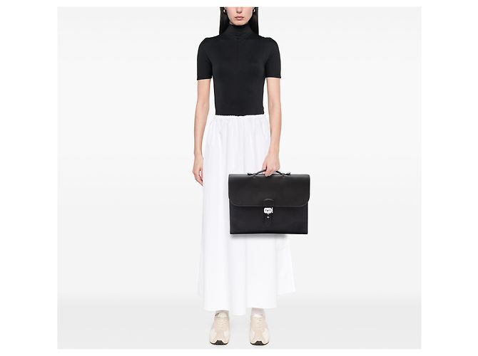 Hermès Borsa Togo Sac A Depeches Verso 38 Marrone Marrone scuro - vista 6