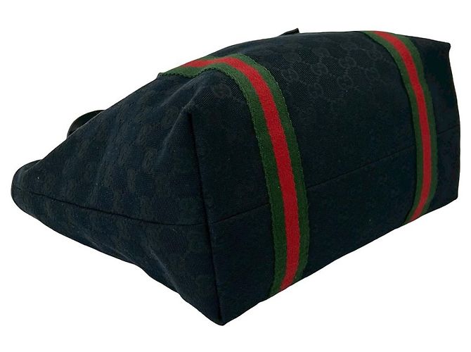 Gucci Jolicoeur Tote aus schwarzem GG Canvas - Ansicht 5