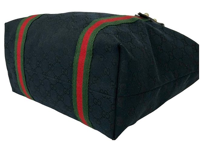 Gucci Jolicoeur Tote aus schwarzem GG Canvas - Ansicht 6