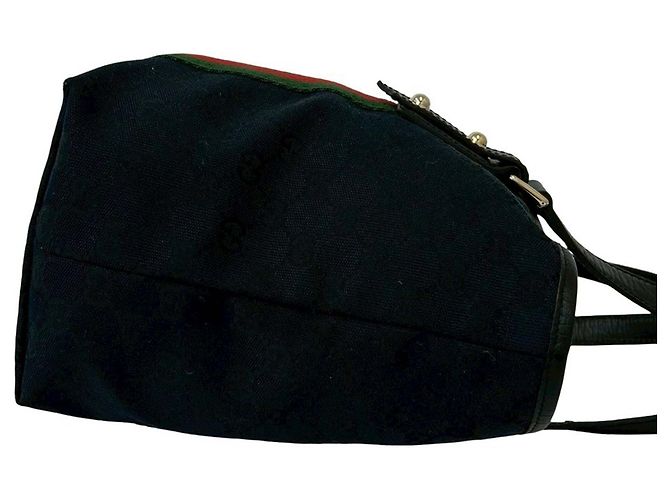 Gucci Jolicoeur Tote aus schwarzem GG Canvas - Ansicht 7