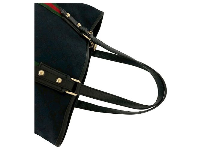 Gucci Jolicoeur Tote aus schwarzem GG Canvas - Ansicht 9
