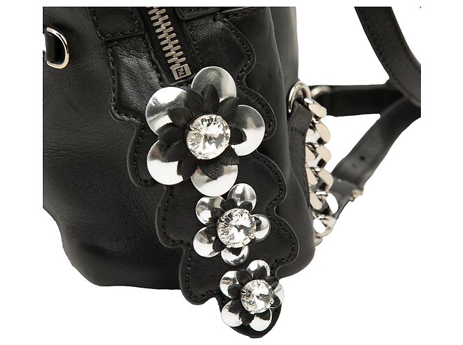 Fendi Black Mini Kalbsleder Rucksack By The Way Schwarz - Ansicht 7