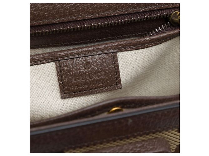 Borsa Gucci Beige Small Jumbo GG Canvas Bamboo 1947 - vista 5