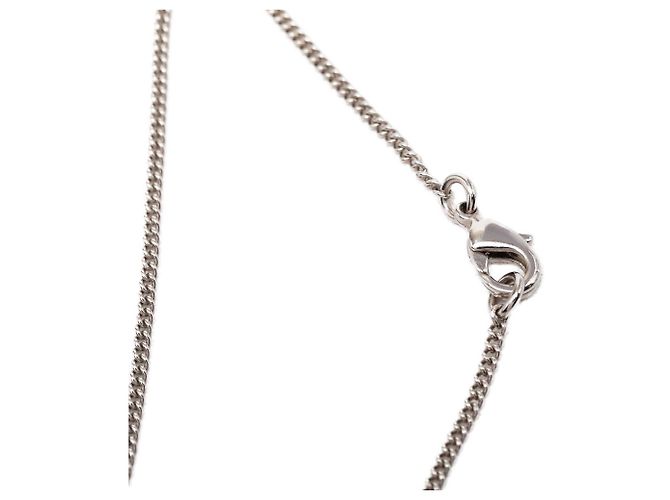 Collana con pendente Chanel Silver CC Brass Strass Bow Argento - vista 4