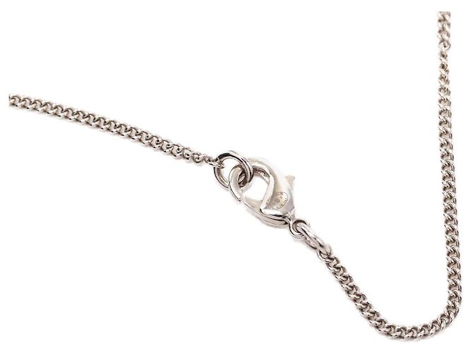 Collana con pendente Chanel Silver CC Brass Strass Bow Argento - vista 5