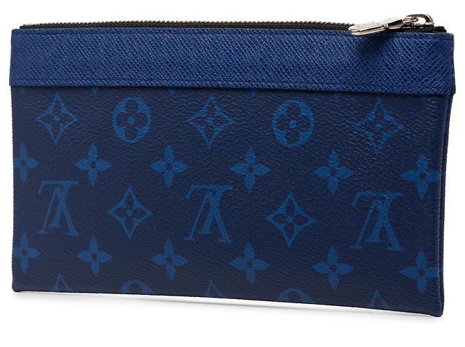 Louis Vuitton Pochette Discovery PM Blue Monogram Taigarama - vista 2