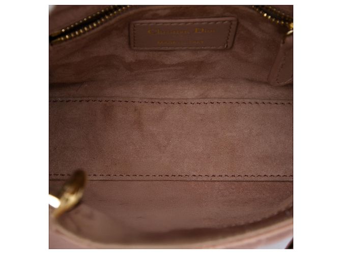 Lady Dior Mini in raso rosa con cristalli Swarovski Cannage - vista 4