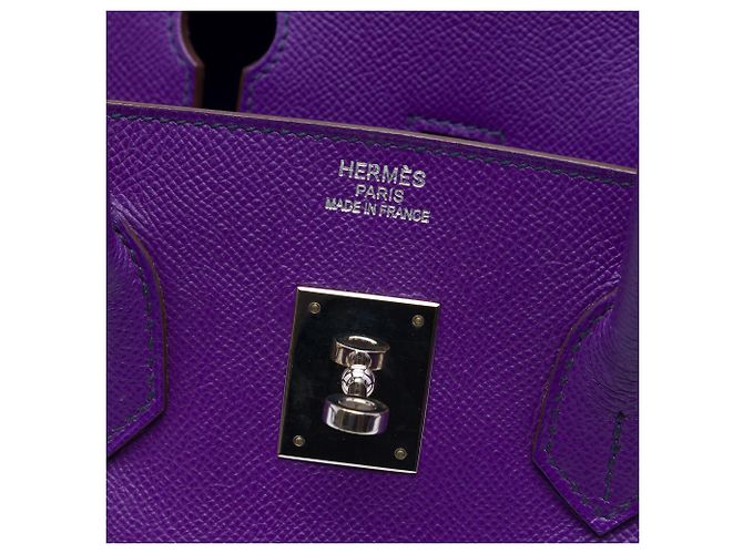 Hermès Purple Epsom Birkin Retourne 35 Porpora - vista 5