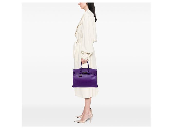 Hermès Purple Epsom Birkin Retourne 35 Porpora - vista 6