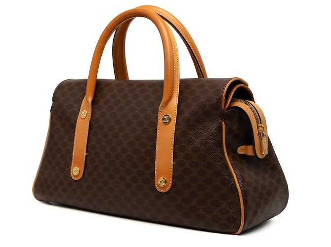 Céline Borsa Celine in tela rivestita Macadam marrone - vista 2