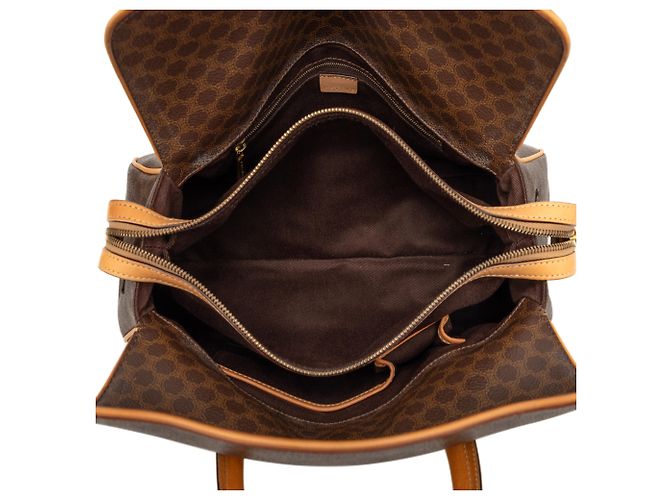 Céline Borsa Celine in tela rivestita Macadam marrone - vista 4