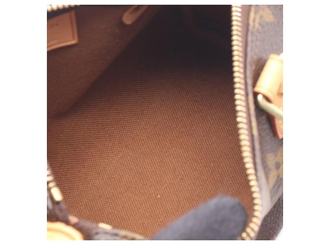 Louis Vuitton Brown Monogram Mini Speedy HL Marrone - vista 3