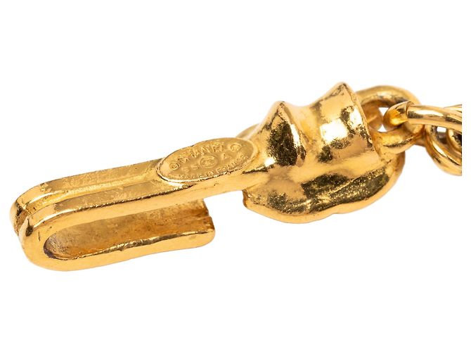Collana con pendente a sfera filigrana CC placcato oro Chanel Gold D'oro - vista 4