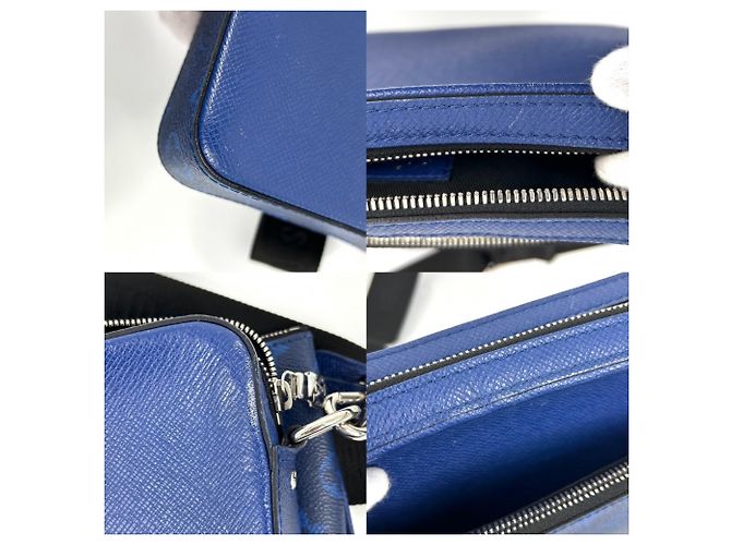Borsa a tracolla Louis Vuitton Taigarama Trio Messenger Blu - vista 6