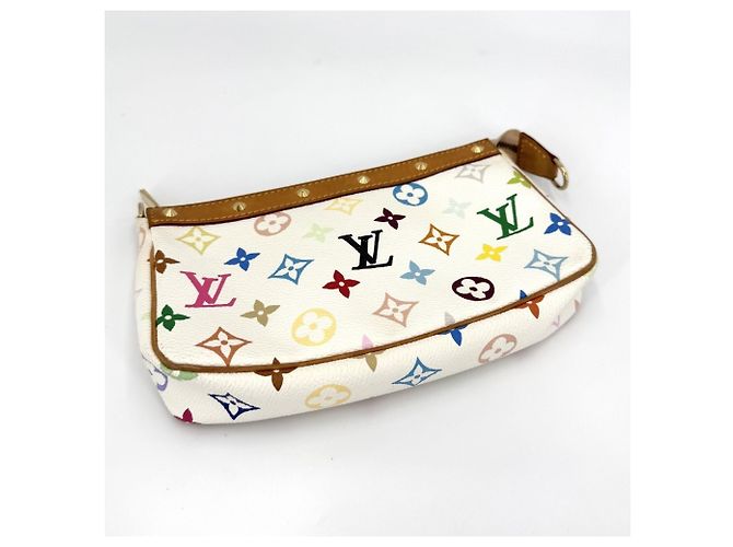 Borsa a tracolla Louis Vuitton Monogram Multicolore Bianco - vista 3