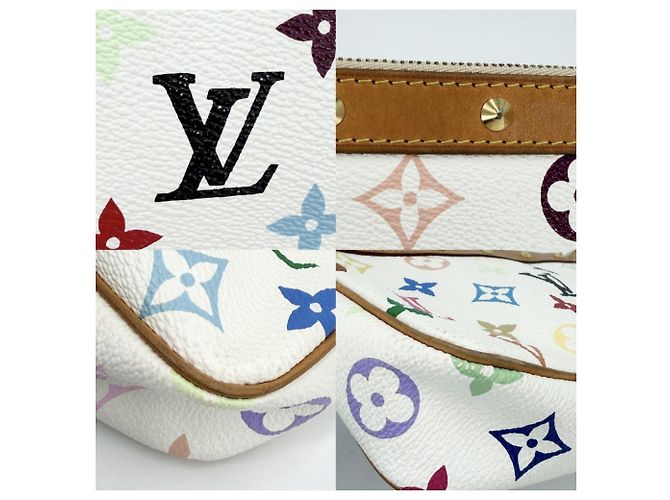 Borsa a tracolla Louis Vuitton Monogram Multicolore Bianco - vista 6