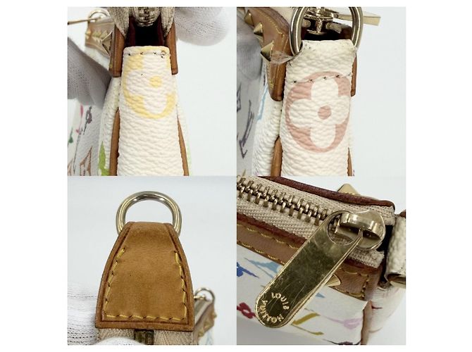 Borsa a tracolla Louis Vuitton Monogram Multicolore Bianco - vista 7