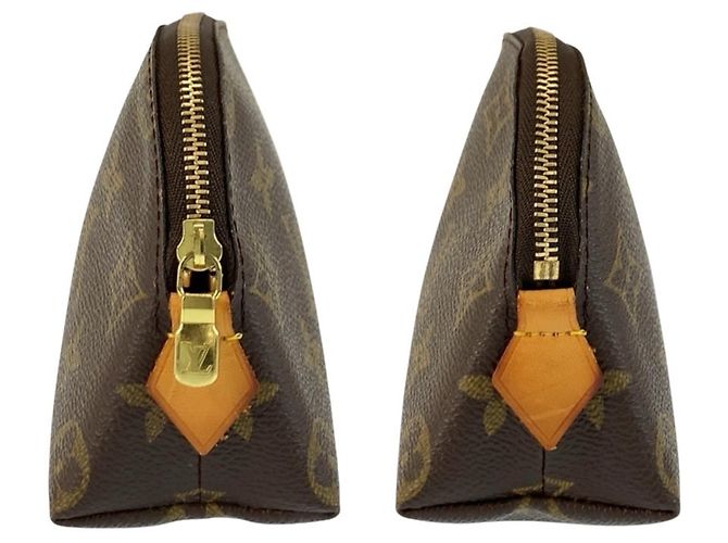 Louis Vuitton Monogram Pochette Cosmetic PM Marrone - vista 7