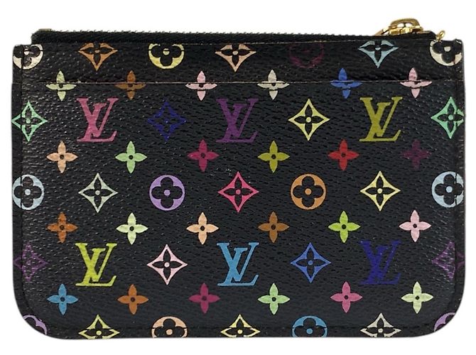 Louis Vuitton Monogram Multicolor Pochette Clé Noir Nero - vista 2