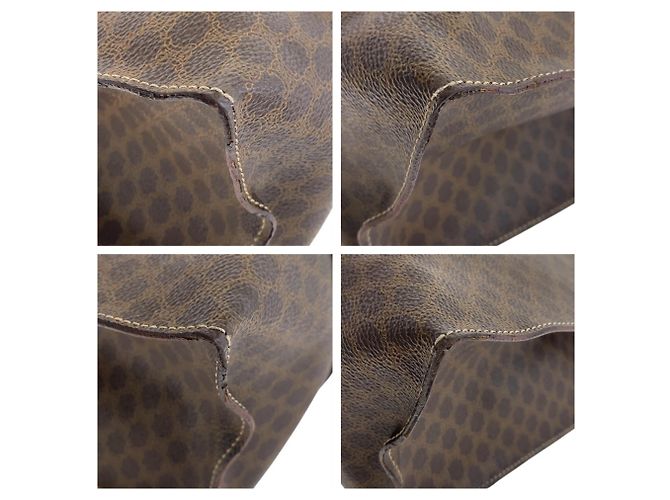 Céline Celine Vintage Macadam Brauner Tote Bag/Schultertasche - Ansicht 3