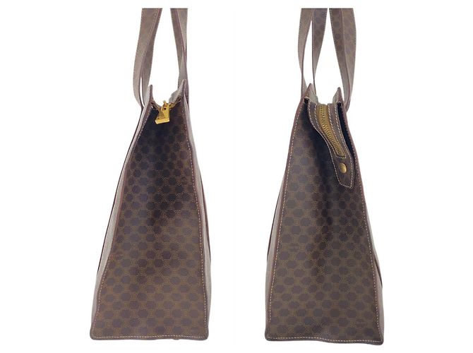 Céline Celine Vintage Macadam Brauner Tote Bag/Schultertasche - Ansicht 7