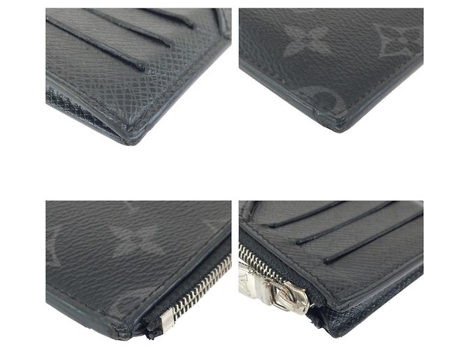 Louis Vuitton Monogram Eclipse x Taiga Card Case Black - view 3