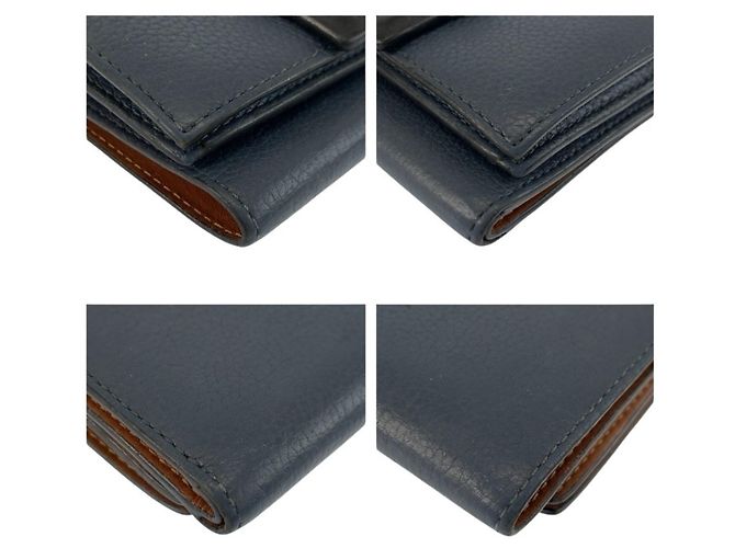 Portafoglio trifold Loewe in pelle marrone nero blu navy - vista 7