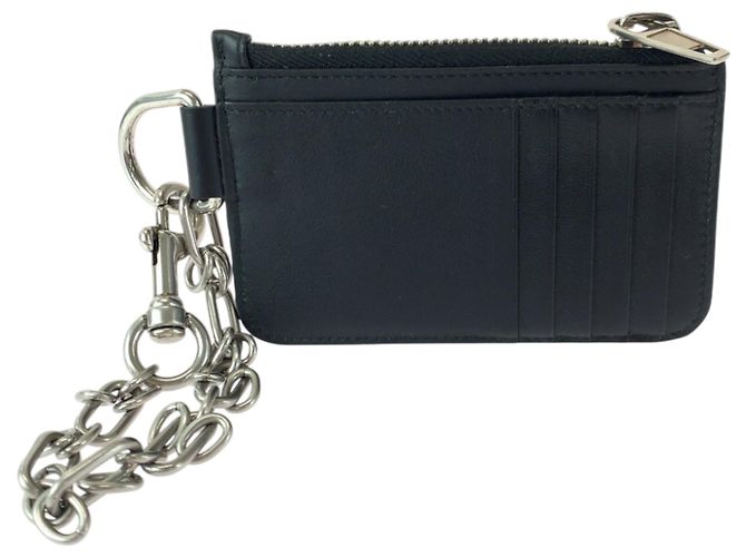 Balenciaga Black Leather Card Case - view 2