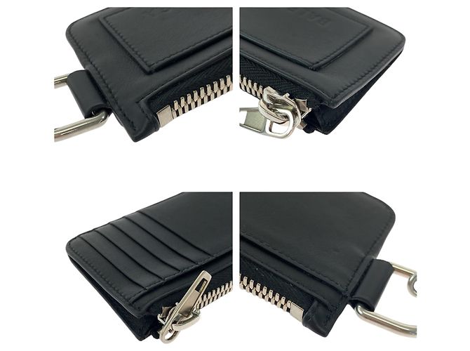 Balenciaga Black Leather Card Case - view 4