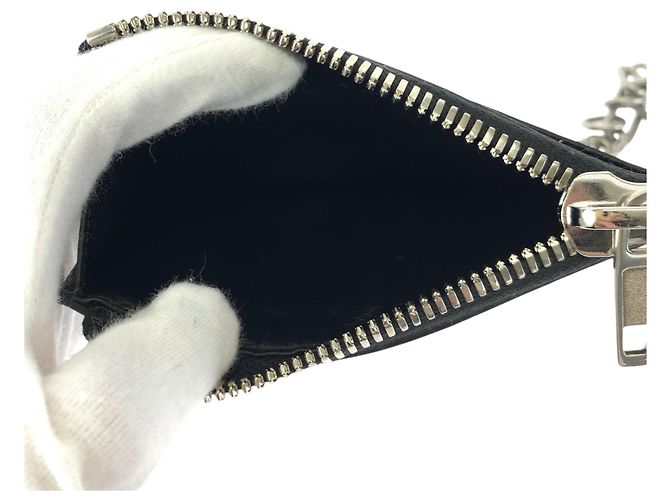Balenciaga Black Leather Card Case - view 7