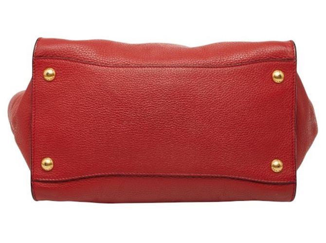 Borsa a mano e borsa a tracolla in pelle rossa Prada Rosso - vista 3