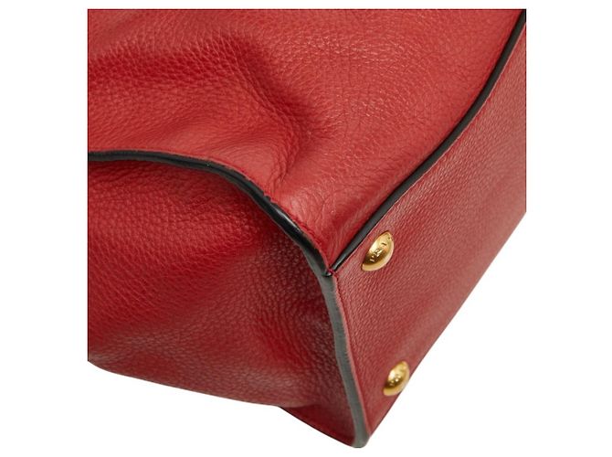 Borsa a mano e borsa a tracolla in pelle rossa Prada Rosso - vista 7