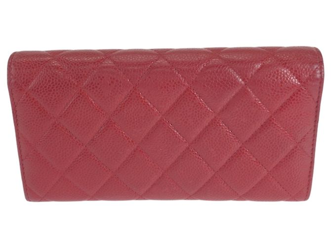 Portafoglio lungo matelassé rosso Chanel - vista 2