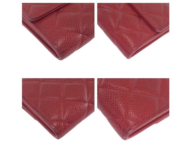 Portafoglio lungo matelassé rosso Chanel - vista 3