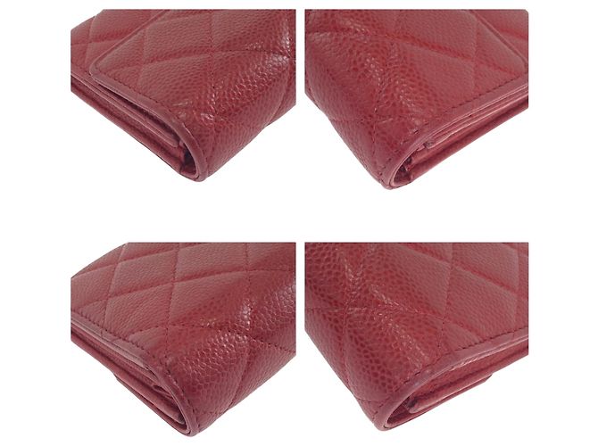 Portafoglio lungo matelassé rosso Chanel - vista 4